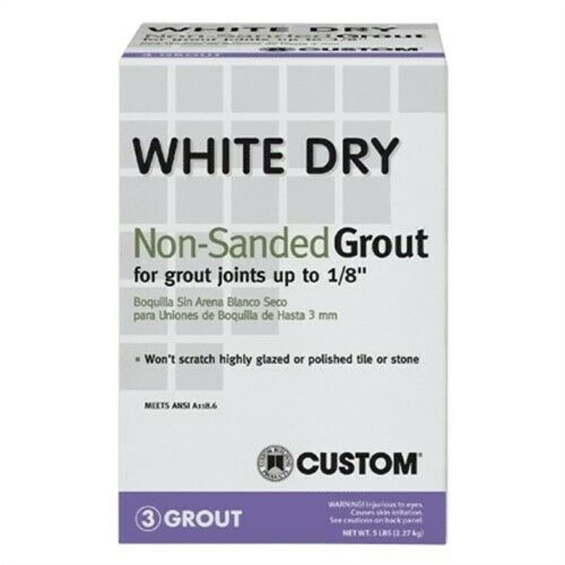 Dry Tile Grout, White 5lb