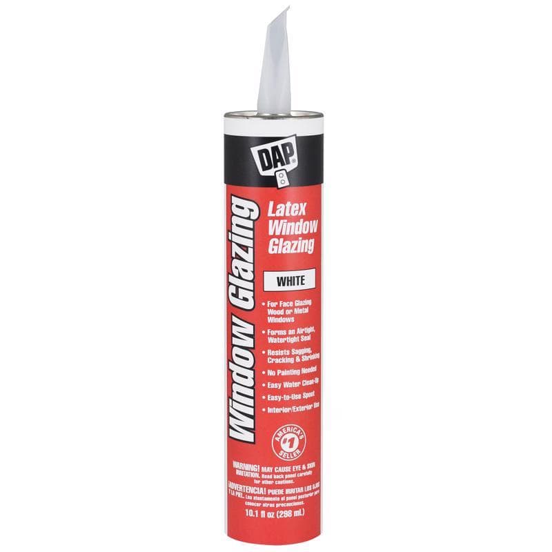 DAP Glazing Caulk, White 10.1oz