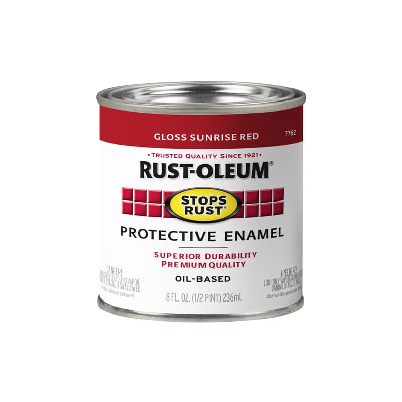 Rust-Oleum Stops Rust Paint, Sunrise Red Half Pint