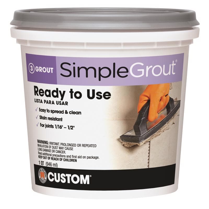 Custom Pre-Mixed Grout, Natural Gray Quart
