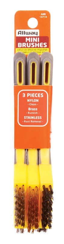 Allway Mini Wire Brush Set, Assorted 3-Piece