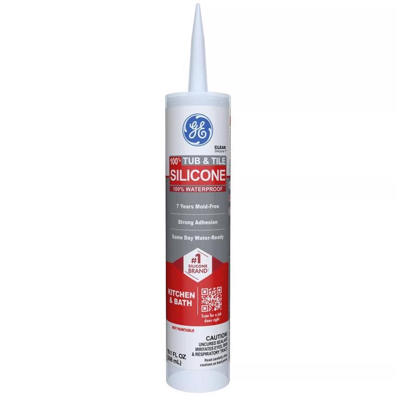 GE Silicone I Kitchen & Bath Sealant, Clear 10.1oz