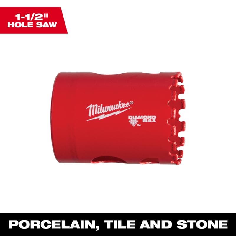 Milwaukee Diamond Plus One-Piece Hole Saw, 1-1/2in