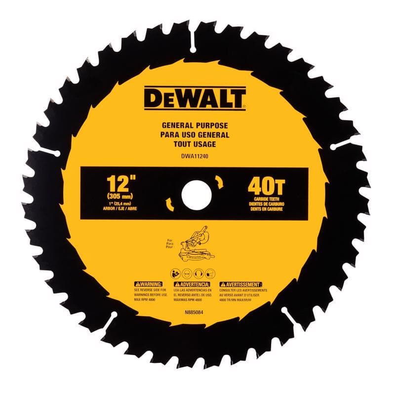 DeWalt Circular Saw Blade, 12in 40T