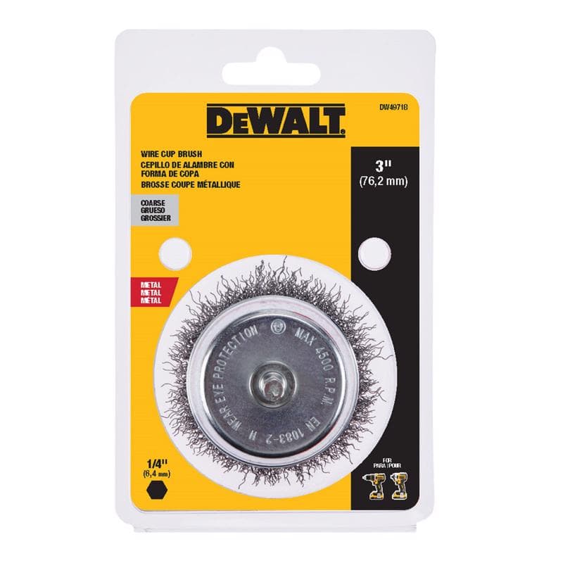 DeWalt Coarse Wire Cup Brush, 3in