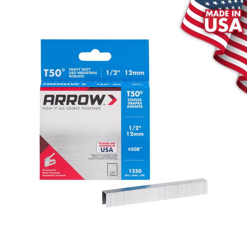 Heavy-Duty Staples 1/2in T50 (1250-pack)