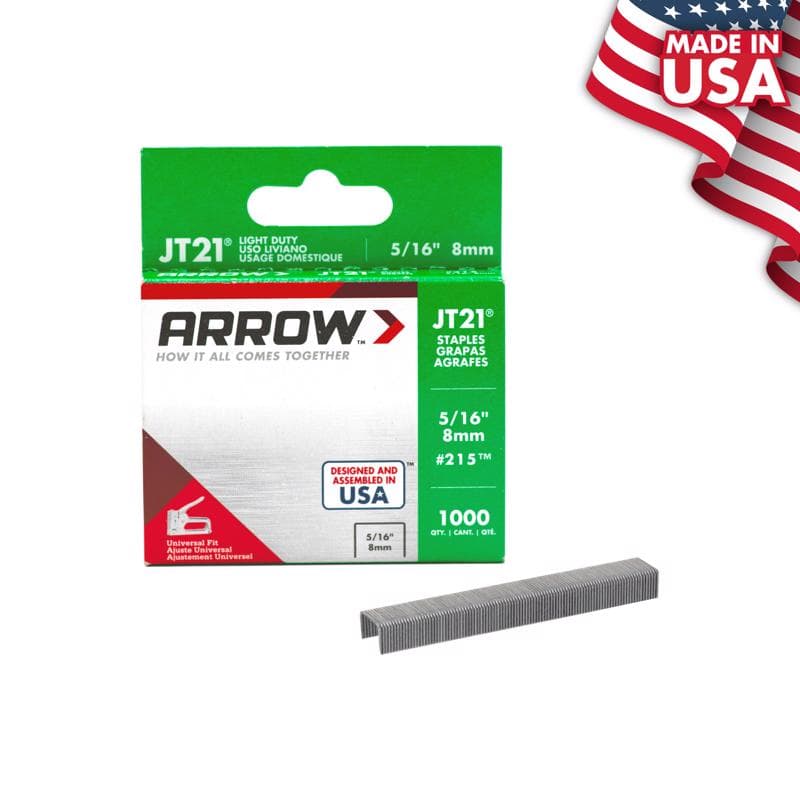 Arrow JT-21 Staples, 5/16in 1000-Pack