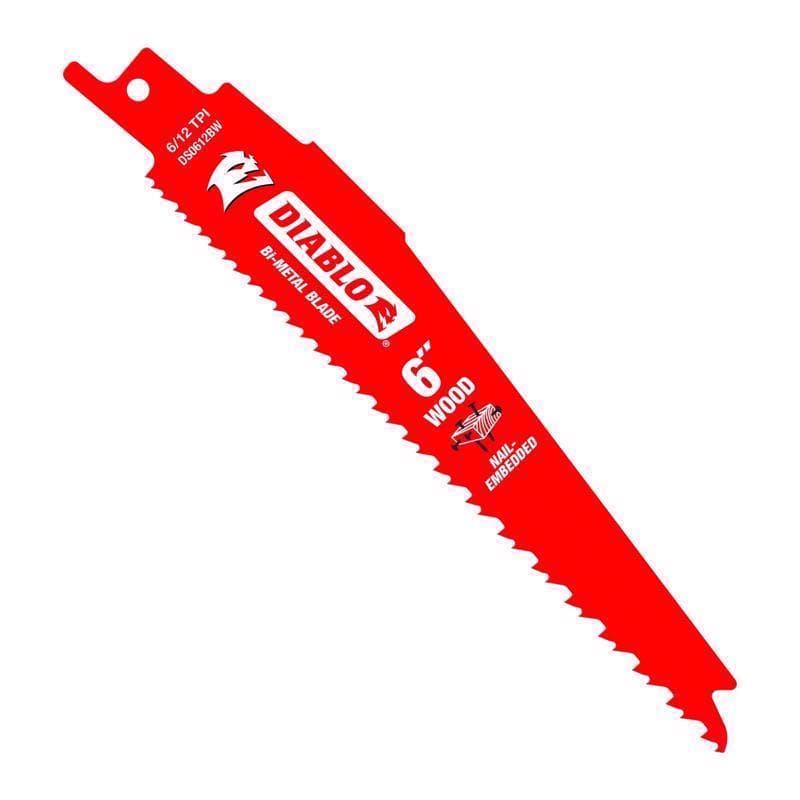 Diablo Reciprocating Saw Blade, 6in 6/12 TPI, 2-Pack