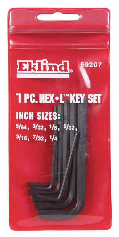 Short Arm L Hex Key Set, 7-Piece