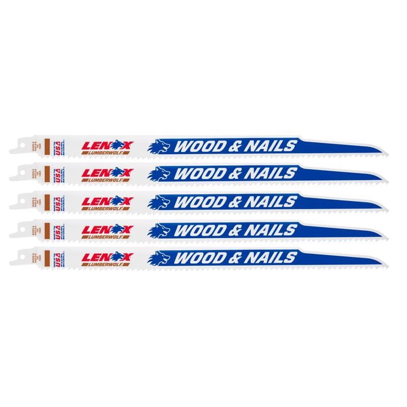 Lenox Reciprocating Saw Blades, 12in 6 TPI 5-Pack