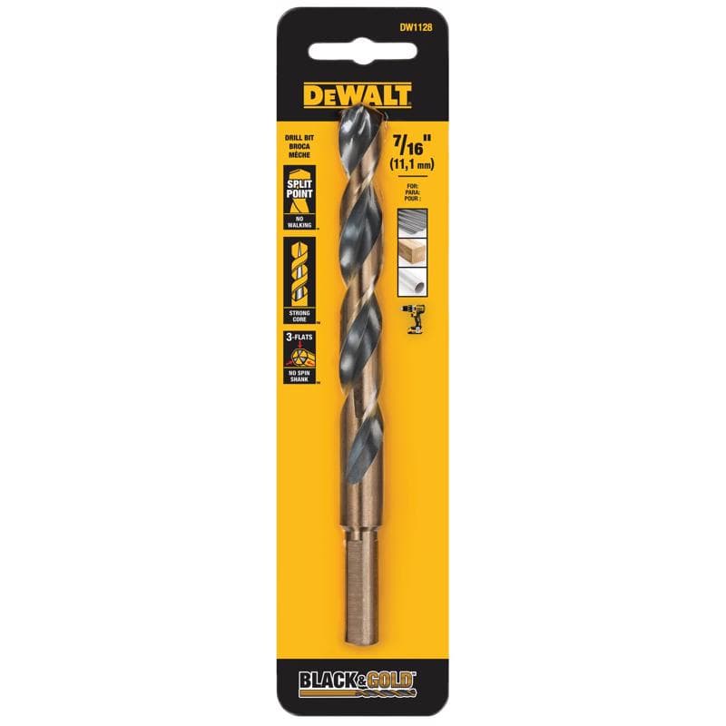 DeWalt Black & Gold Drill Bit, 7/16in