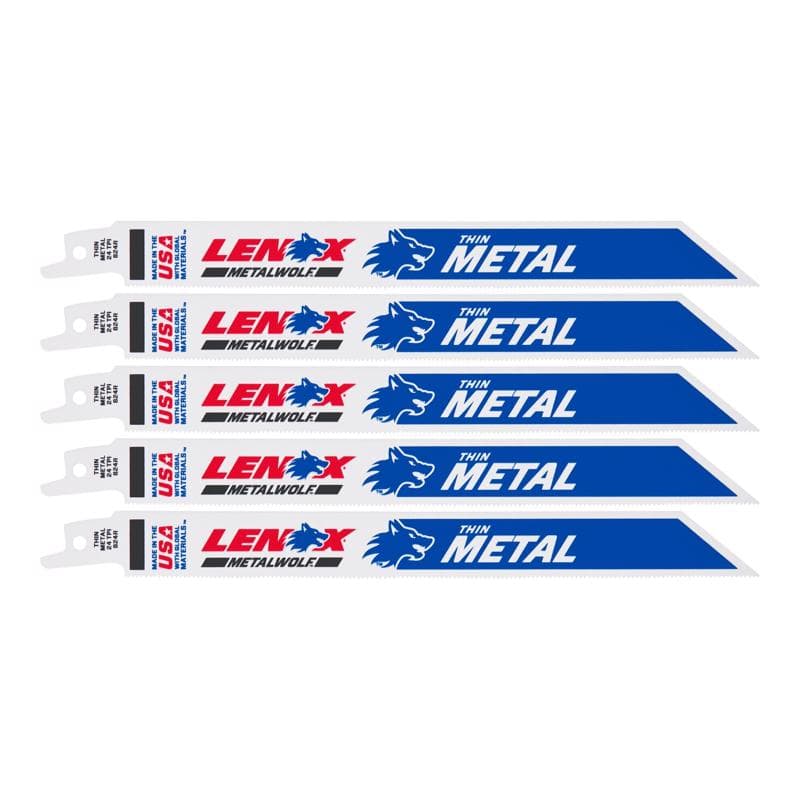 Lenox Reciprocating Saw Blade, 8in 24 TPI, 5-Pack