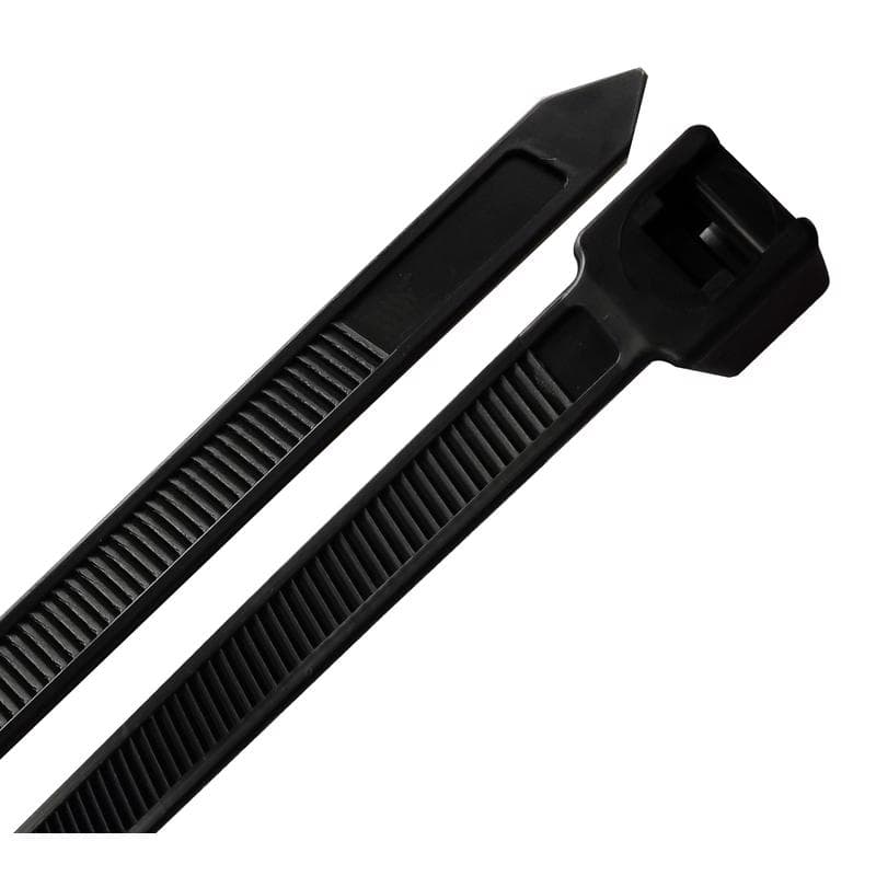 Cable Ties, 18in 120 lb, Black, 50-Pack