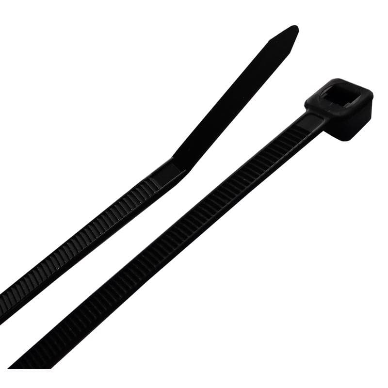Cable Ties, 11in 75 lb, Black, 100-Pack