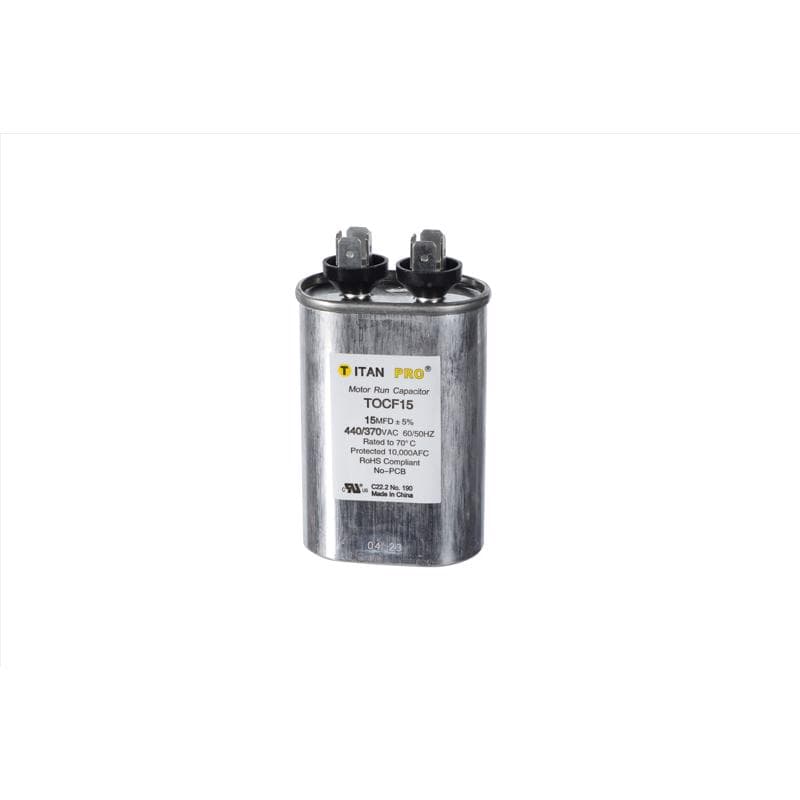 Oval Run Capacitor, 15 MFD