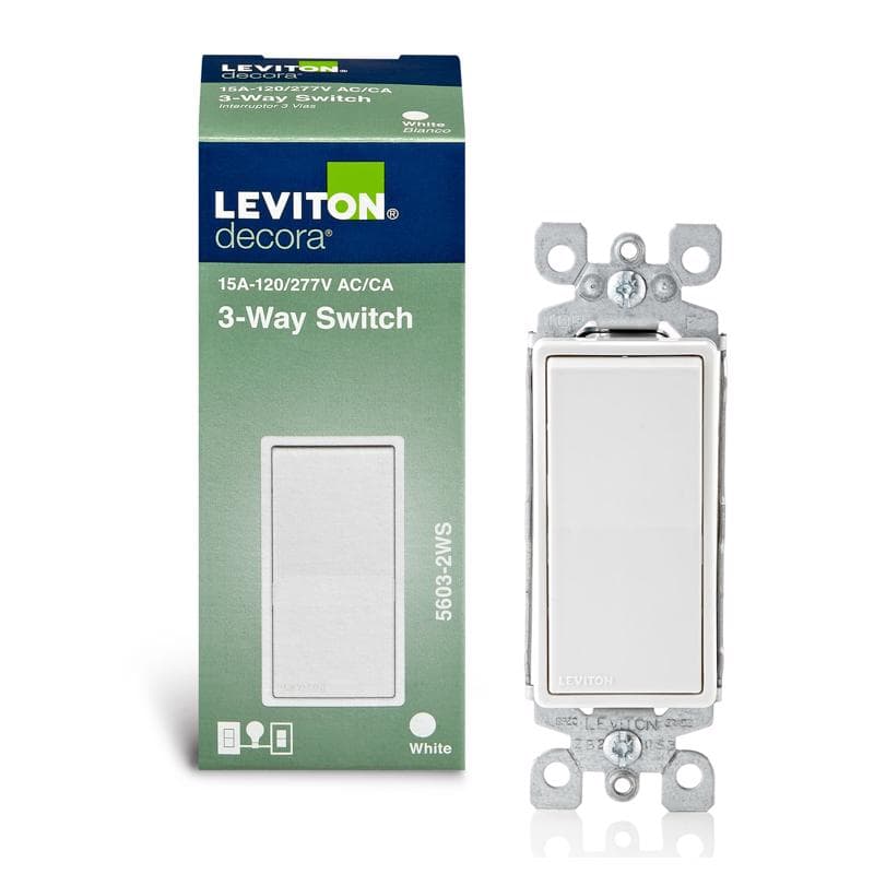Leviton Quiet 3-Way Switch, 15A White