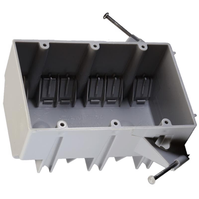 Outlet Box, New Work 3-Gang Rectangular PVC