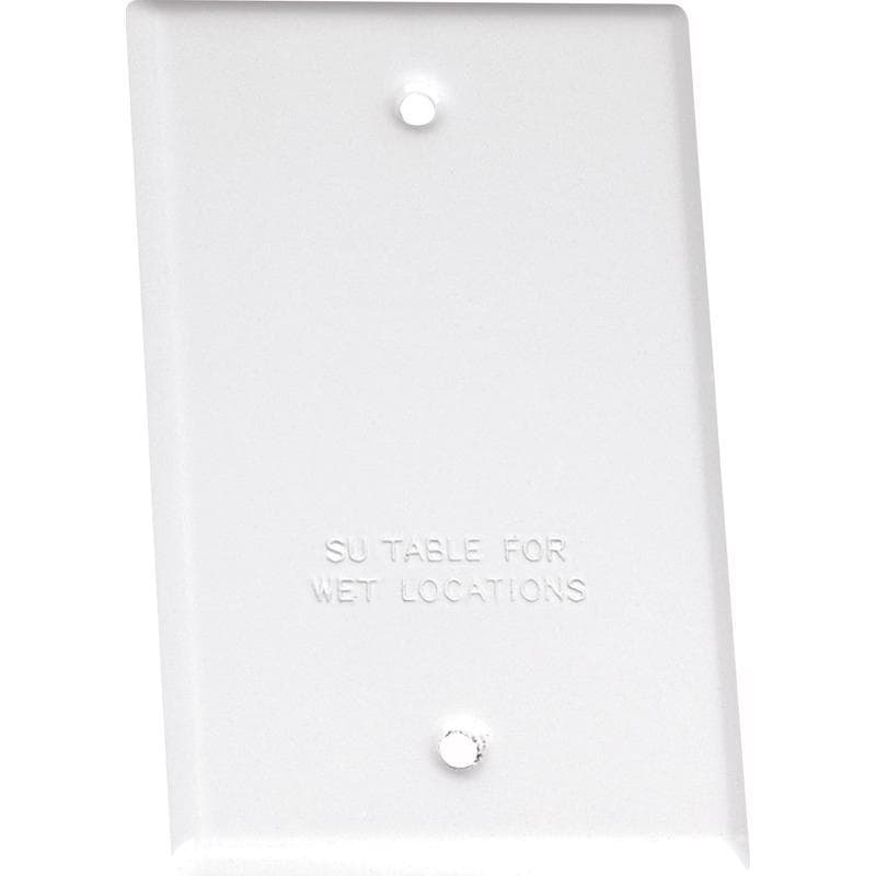 Weatherproof Blank Cover, 1-Gang, White