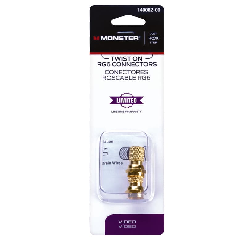 Coax Connector RG6 (2-pack)