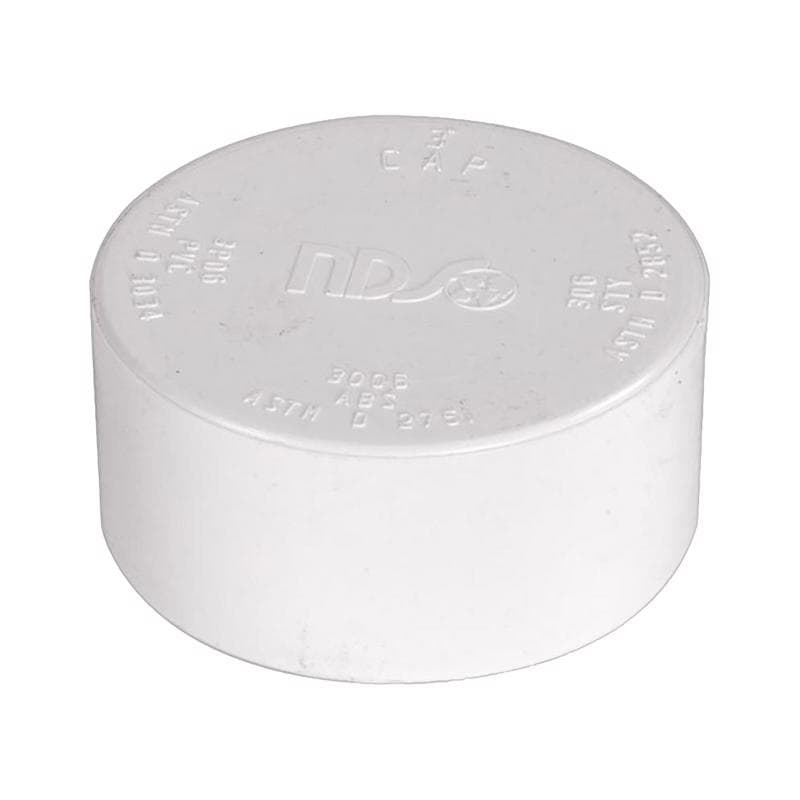 PVC Sewer & Drain Cap, 3in Solvent Weld