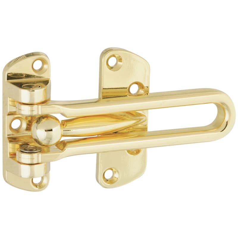 National Hardware Door Security Guard, Brass 3/8in x 6in