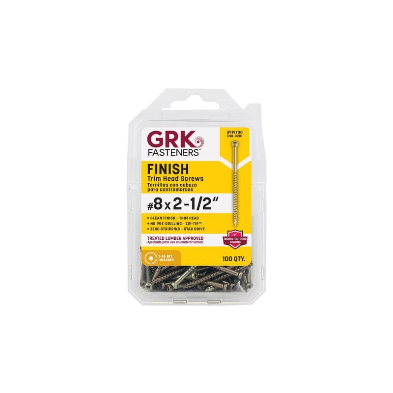 GRK Trim Head Screws #8 x 2in, 100-Pack
