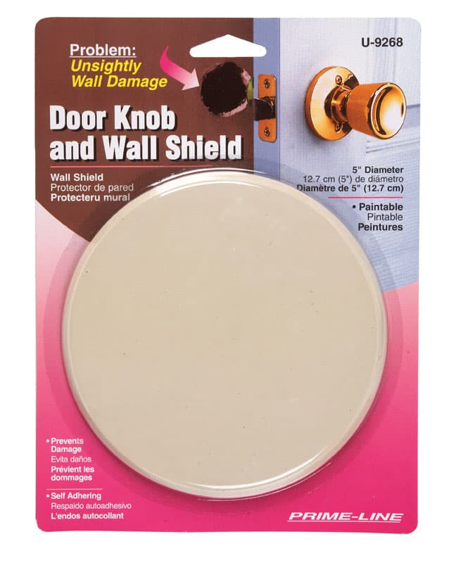 Door & Knob Shield, 5in Ivory