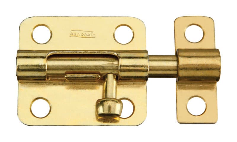 Barrel Bolt, Brass, 2-1/2in