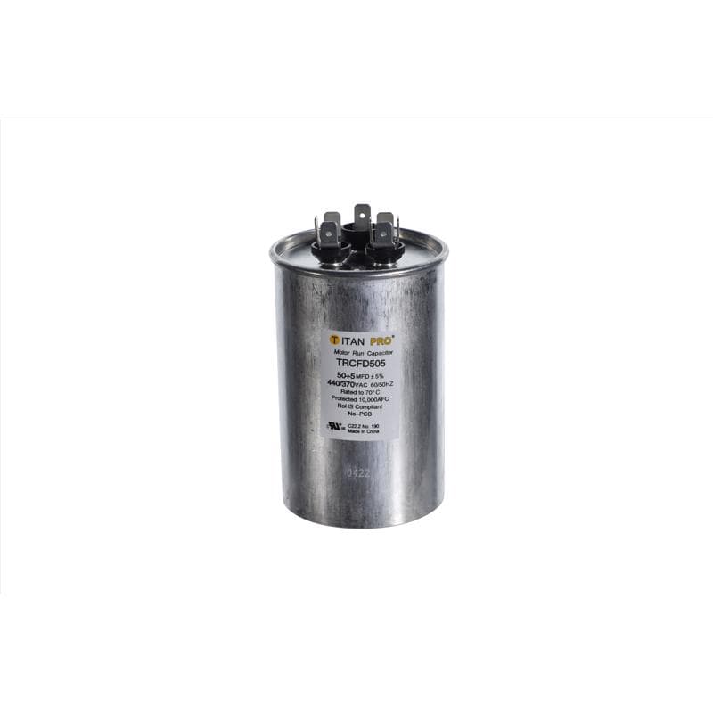 Round Run Capacitor 50+5 MFD